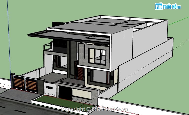 Biệt thự 2 tầng,model su biệt thự 2 tầng,file su biệt thự 2 tầng,biệt thự 2 tầng sketchup,sketchup biệt thự 2 tầng