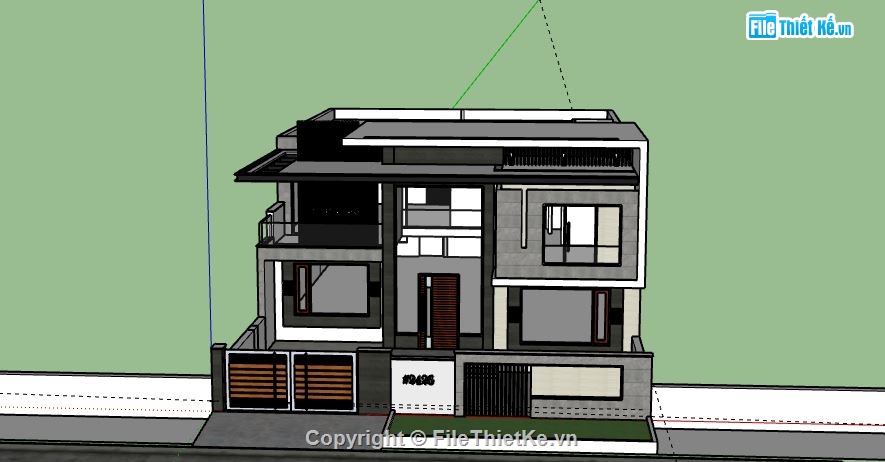 Biệt thự 2 tầng,model su biệt thự 2 tầng,file su biệt thự 2 tầng,biệt thự 2 tầng sketchup,sketchup biệt thự 2 tầng