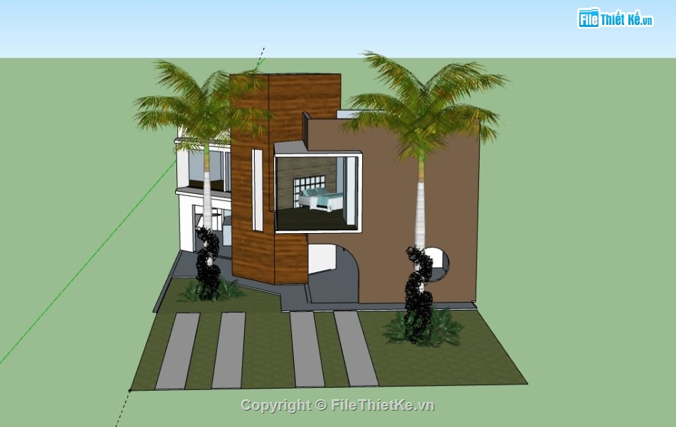 Biệt thự 2 tầng,model su biệt thự 2 tầng,biệt thự 2 tầng file su,file sketchup biệt thự 2 tầng,biệt thự 2 tầng model su