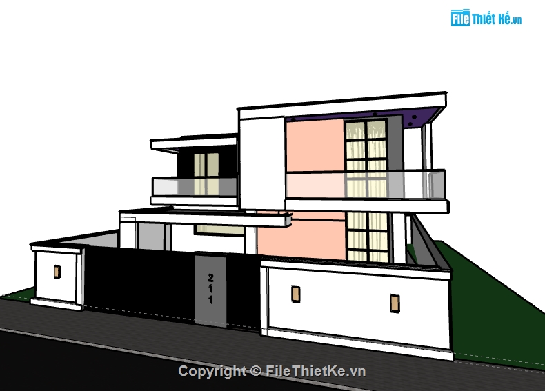 Biệt thự 2 tầng,model su biệt thự 2 tầng,biệt thự 2 tầng file su,sketchup biệt thự 2 tầng,biệt thự 2 tầng model su