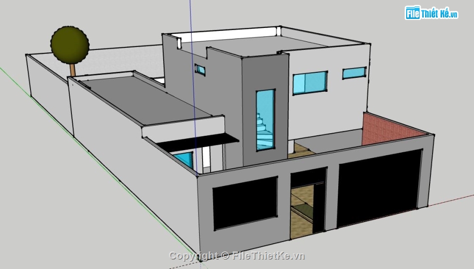 Biệt thự 2 tầng,model su biệt thự 2 tầng,biệt thự 2 tầng file su