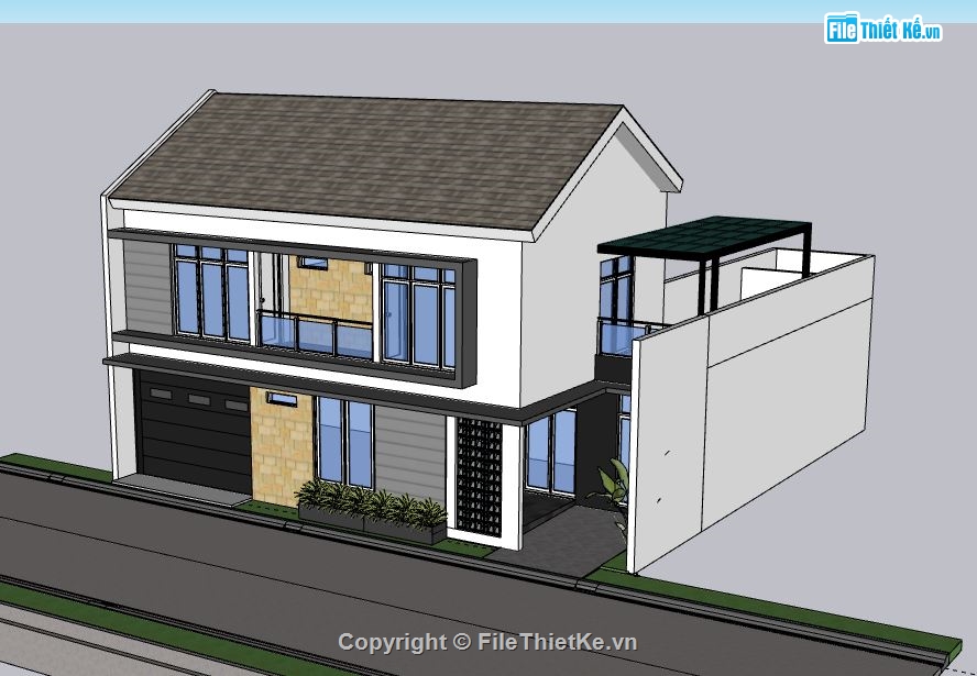 Biệt thự 2 tầng,Model su biệt thự 2 tầng,biệt thự 2 tầng file su,sketchup biệt thự 2 tầng,biệt thự 2 tầng sketchup