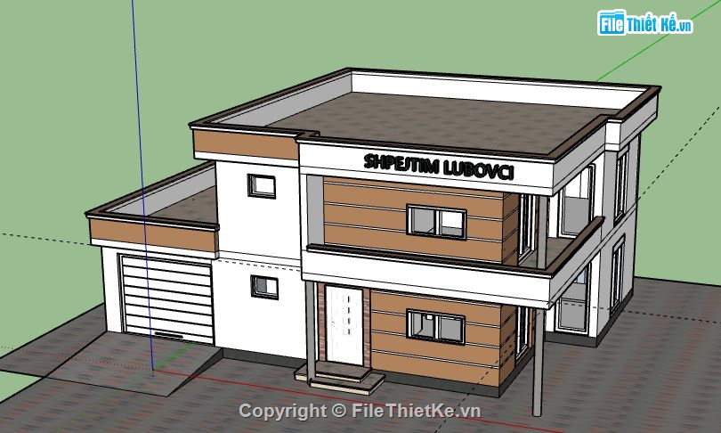 Biệt thự 2 tầng,model su biệt thự 2 tầng,biệt thự 2 tầng sketchup,sketchup biệt thự 2 tầng