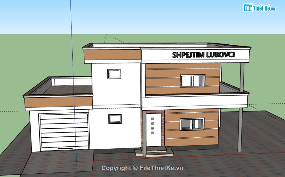 Biệt thự 2 tầng,model su biệt thự 2 tầng,biệt thự 2 tầng sketchup,sketchup biệt thự 2 tầng