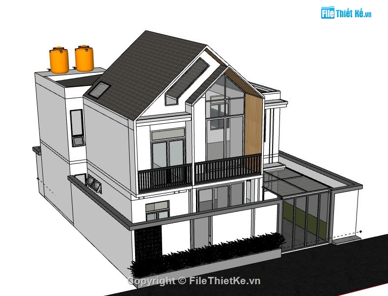 Biệt thự 2 tầng,model su biệt thự 2 tầng,biệt thự 2 tầng file su