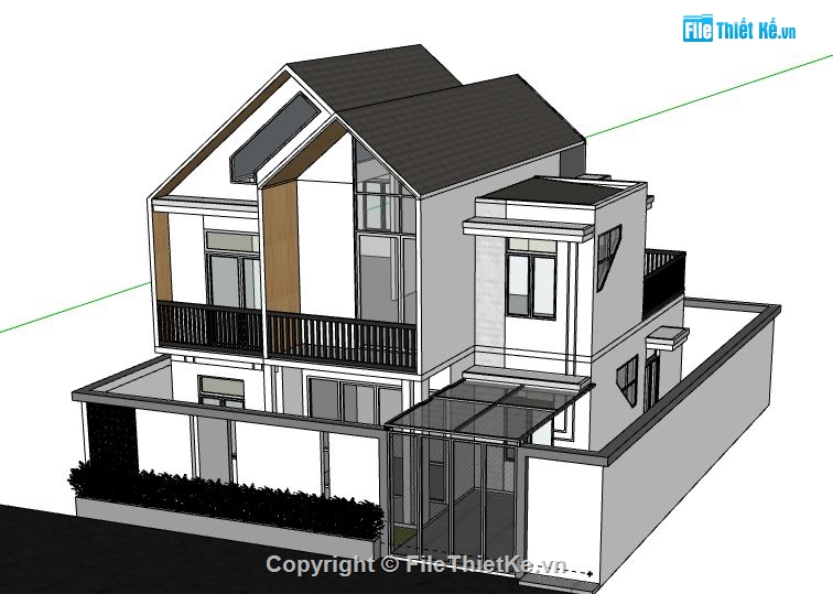 Biệt thự 2 tầng,model su biệt thự 2 tầng,biệt thự 2 tầng file su