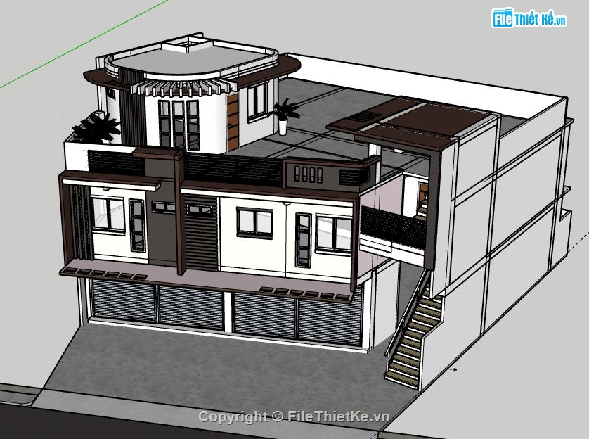 Biệt thự 2 tầng,model su biệt thự 2 tầng,biệt thự 2 tầng file su,sketchup biệt thự 2 tầng,biệt thự 2 tầng model su