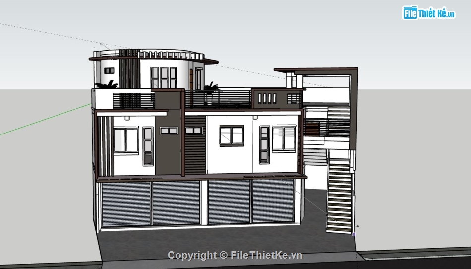 Biệt thự 2 tầng,model su biệt thự 2 tầng,biệt thự 2 tầng file su,sketchup biệt thự 2 tầng,biệt thự 2 tầng model su