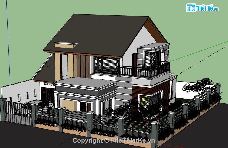 Biệt thự 2 tầng,model su biệt thự 2 tầng,file su biệt thự 2 tầng