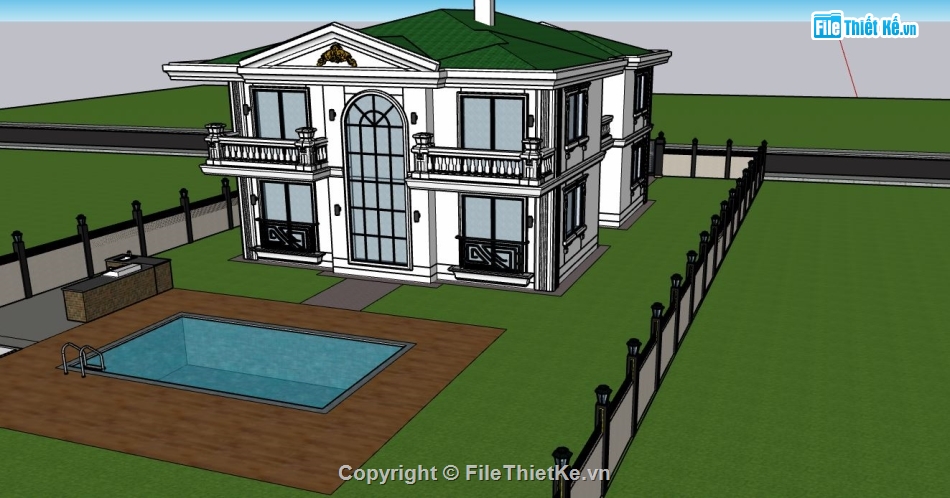 file sketchup biệt thự,model su biệt thự,su biệt thự