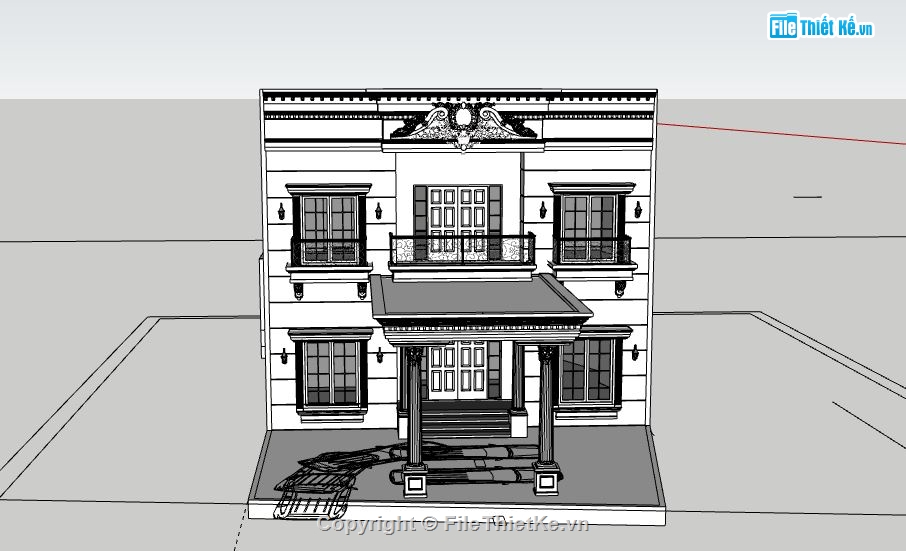 Biệt thự 2 tầng,model su biệt thự 2 tầng,biệt thự 2 tầng file su