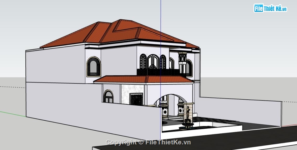 Biệt thự 2 tầng,dựng model su biệt thự 2 tầng,biệt thự 2 tầng sketchup,sketchup biệt thự 2 tầng,biệt thự 2 tầng file su