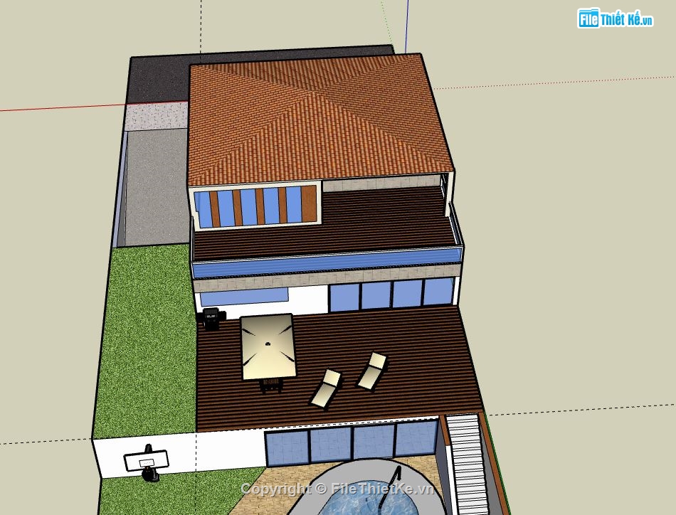 Biệt thự 2 tầng,model su biệt thự 2 tầng,biệt thự 2 tầng file su,sketchup biệt thự 2 tầng,biệt thự 2 tầng sketchup
