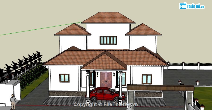 Biệt thự 2 tầng,model su biệt thự 2 tầng,biệt thự 2 tầng model su