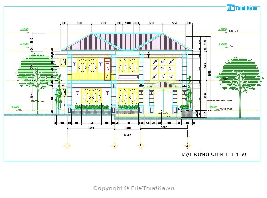 biệt thự 2 tầng,cad biệt thự 2 tầng,autocad biệt thự 2 tầng,biệt thự 2 tầng cad