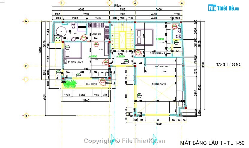 biệt thự 2 tầng,cad biệt thự 2 tầng,autocad biệt thự 2 tầng,biệt thự 2 tầng cad
