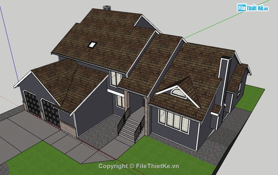 Biệt thự 2 tầng,model su biệt thự 2 tầng,biệt thự 2 tầng sketchup,file su biệt thự 2 tầng,sketchup biệt thự 2 tầng