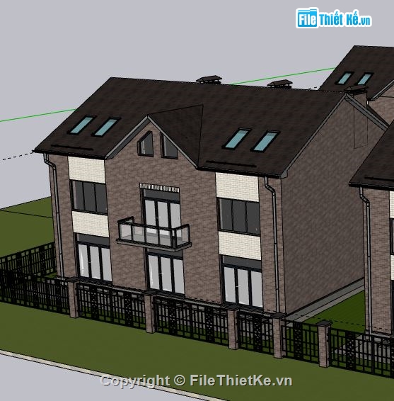 Biệt thự 2 tầng,model su biệt thự 2 tầng,file su biệt thự 2 tầng,biệt thự 2 tầng file su