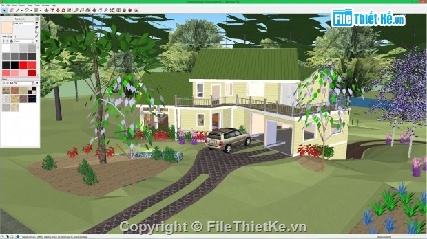 Biệt thự 2 tầng,file sketchup biệt thự 2 tầng,biệt thự 2 tầng file su,mẫu sketchup biệt thự 2 tầng,biệt thự 2 tầng file sketchup