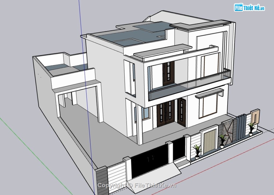 Biệt thự 2 tầng,model su biệt thự 2 tầng,file su biệt thự 2 tầng,biệt thự 2 tầng model su,sketchup biệt thự 2 tầng