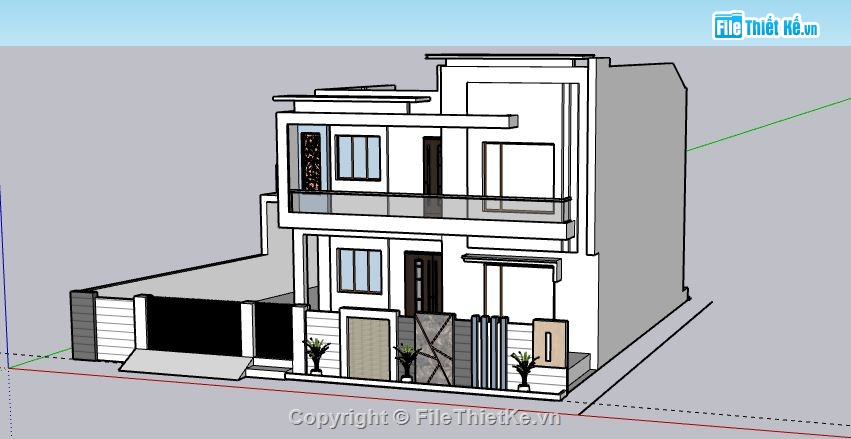 Biệt thự 2 tầng,model su biệt thự 2 tầng,file su biệt thự 2 tầng,biệt thự 2 tầng model su,sketchup biệt thự 2 tầng