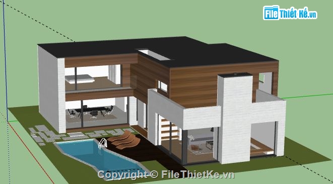 Biệt thự 2 tầng,model su biệt thự 2 tầng,biệt thự 2 tầng file su,file sketchup biệt thự 2 tầng,biệt thự 2 tầng sketchup