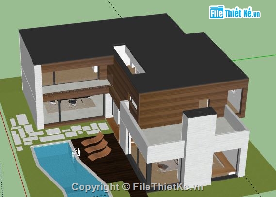 Biệt thự 2 tầng,model su biệt thự 2 tầng,biệt thự 2 tầng file su,file sketchup biệt thự 2 tầng,biệt thự 2 tầng sketchup