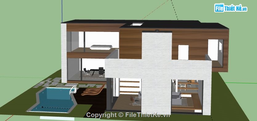 Biệt thự 2 tầng,model su biệt thự 2 tầng,biệt thự 2 tầng file su,file sketchup biệt thự 2 tầng,biệt thự 2 tầng sketchup