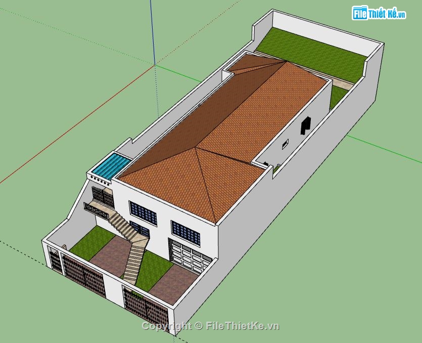 Biệt thự 2 tầng,model su biệt thự 2 tầng,biệt thự 2 tầng file sketchup,sketchup biệt thự 2 tầng,biệt thự 2 tầng sketchup