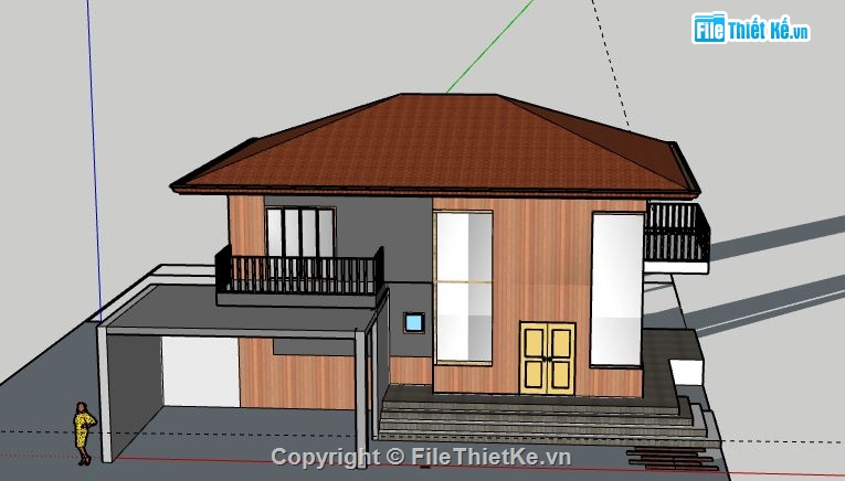 Biệt thự 2 tầng,model su biệt thự 2 tầng,file su biệt thự 2 tầng,file sketchup biệt thự 2 tầng,biệt thự 2 tầng model su