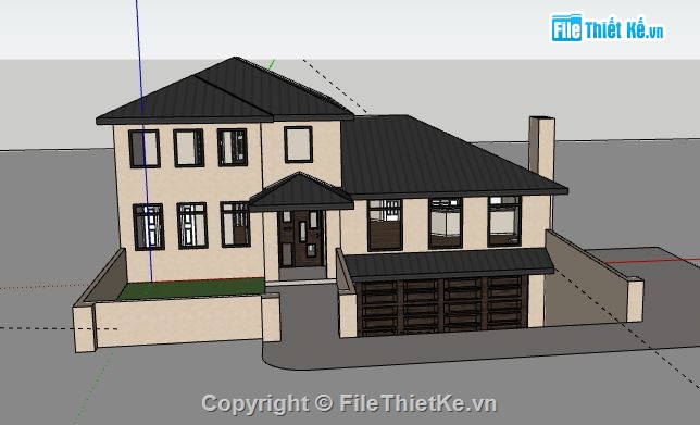 Biệt thự 2 tầng,model su biệt thự 2 tầng,biệt thự 2 tầng model su,file su biệt thự 2 tầng