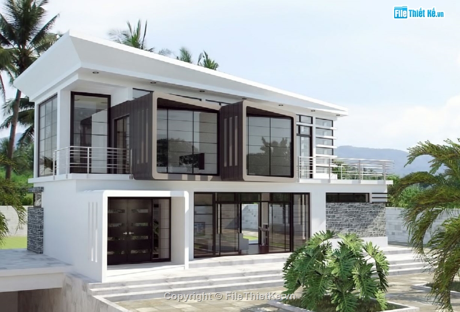 Biệt thự 2 tầng,model su biệt thự 2 tầng,file su biệt thự 2 tầng,biệt thự 2 tầng sketchup