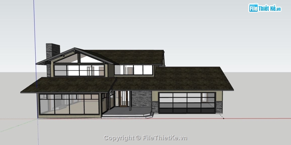 Biệt thự 2 tầng,model su biệt thự 2 tầng,file su biệt thự 2 tầng,mẫu biệt thự 2 tầng sketchup,sketchup biệt thự 2 tầng