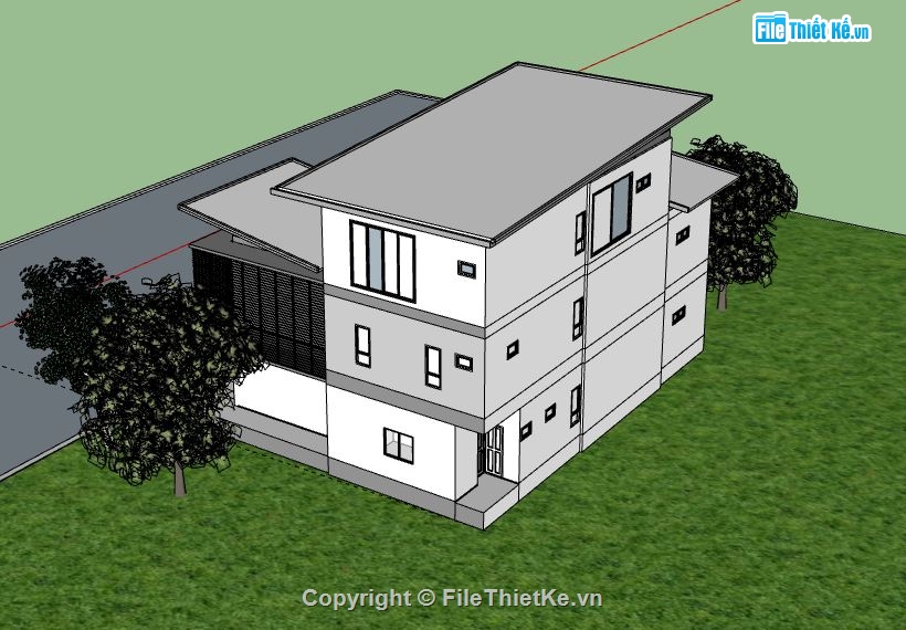 Biệt thự 2 tầng,model su biệt thự 2 tầng,biệt thự 2 tầng file sketchup,sketchup biệt thự 2 tầng,biệt thự 2 tầng file su