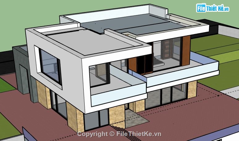 Biệt thự 2 tầng,model su biệt thự 2 tầng,biệt thự 2 tầng file su,file sketchup biệt thự 2 tầng,biệt thự 2 tầng sketchup