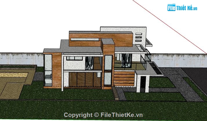 Biệt thự 2 tầng,model su biệt thự 2 tầng,file su biệt thự 2 tầng