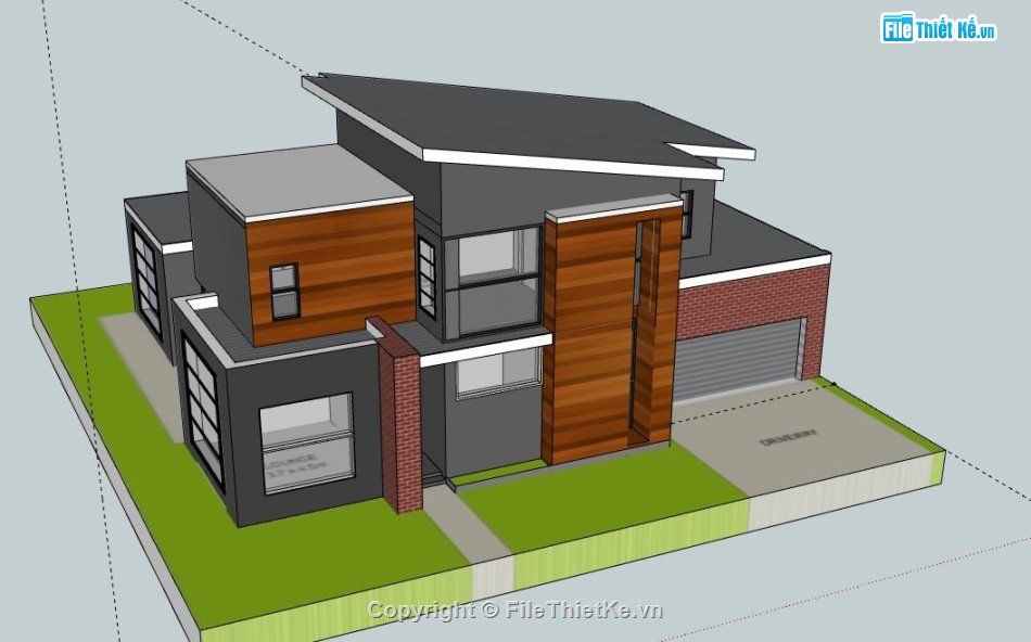 Biệt thự 2 tầng,file su biệt thự 2 tầng,sketchup biệt thự 2 tầng,biệt thự 2 tầng file su