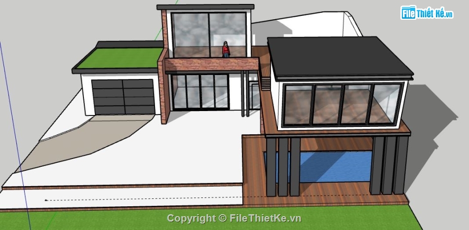 Biệt thự 2 tầng,model biệt thự 2 tầng,biệt thự 2 tầng file su,file sketchup biệt thự 2 tầng,biệt thự 2 tầng sketchup