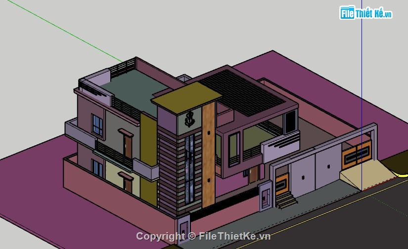 Biệt thự 2 tầng,model su biệt thự 2 tầng,biệt thự 2 tầng file su