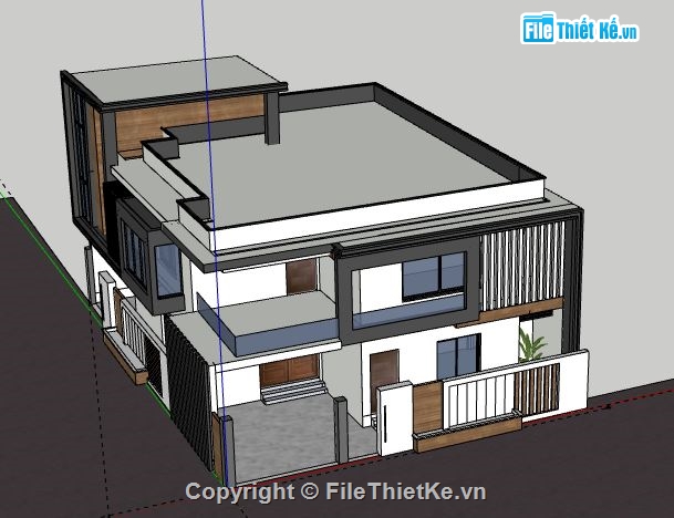 Biệt thự 2 tầng,model su biệt thự 2 tầng,biệt thự 2 tầng file su,file sketchup biệt thự 2 tầng,biệt thự 2 tầng model su