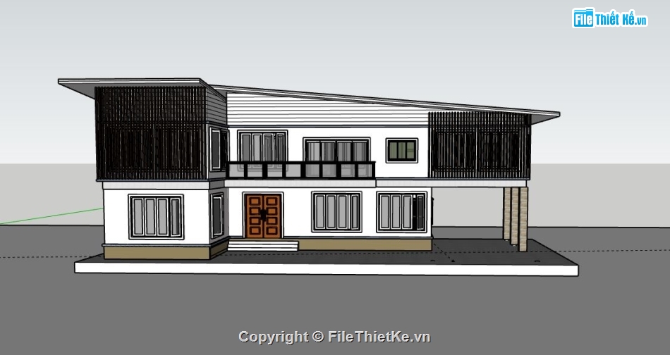 Biệt thự 2 tầng,model su biệt thự 2 tầng,biệt thự 2 tầng file su,sketchup biệt thự 2 tầng,biệt thự 2 tầng model su