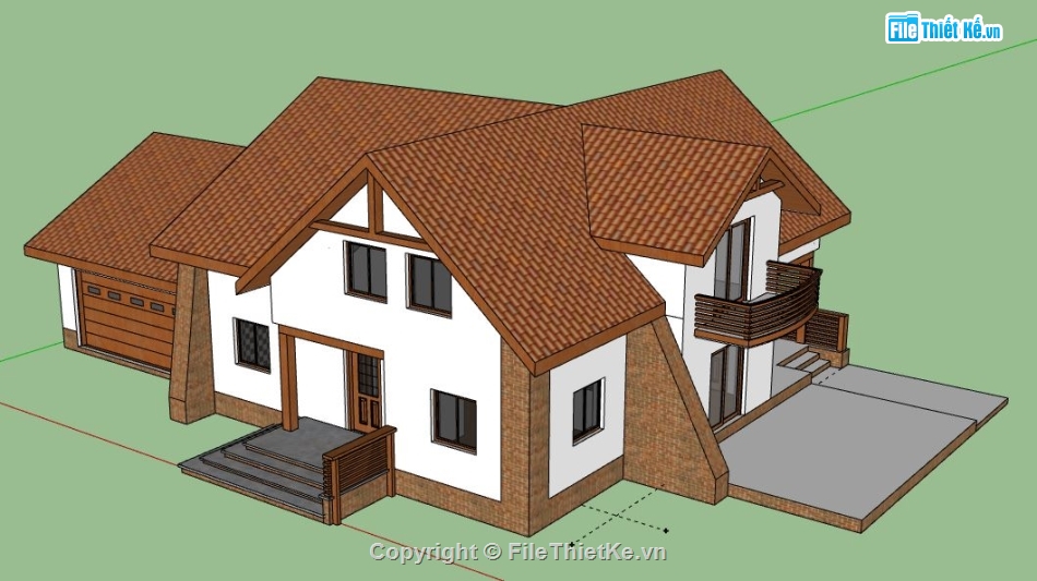 Biệt thự 2 tầng,model su biệt thự 2 tầng,biệt thự 2 tầng file su,file sketchup biệt thự 2 tầng,biệt thự 2 tầng sketchup