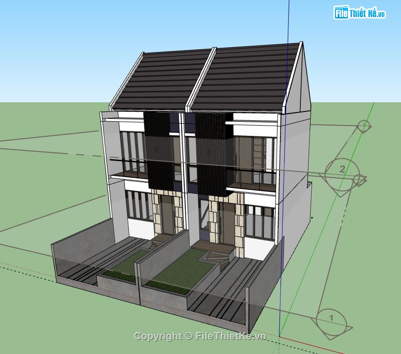 Biệt thự 2 tầng,model su biệt thự 2 tầng,biệt thự 2 tầng file su,file sketchup biệt thự 2 tầng,biệt thự 2 tầng model su
