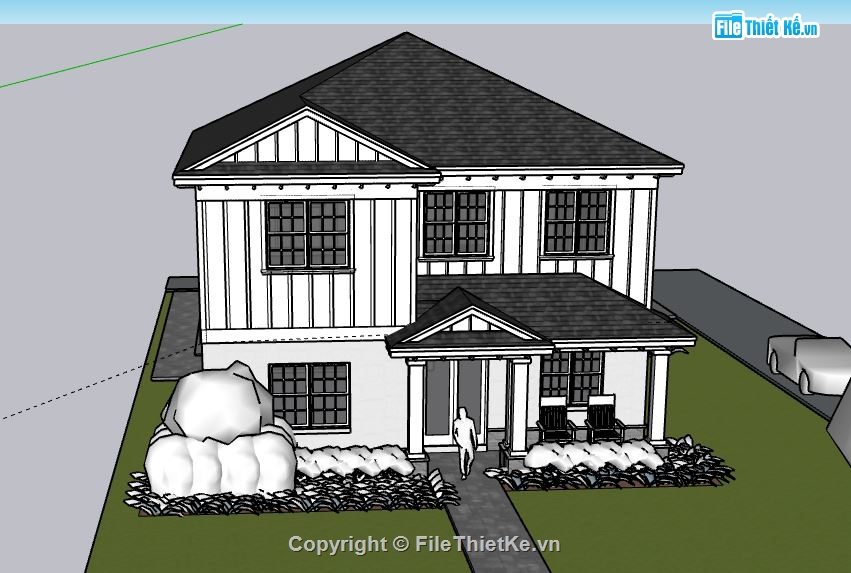 Biệt thự 2 tầng,model su biệt thự 2 tầng,biệt thự 2 tầng model su