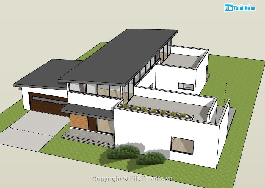 Biệt thự 2 tầng,model su biệt thự 2 tầng,file su biệt thự 2 tầng,biệt thự 2 tầng sketchup