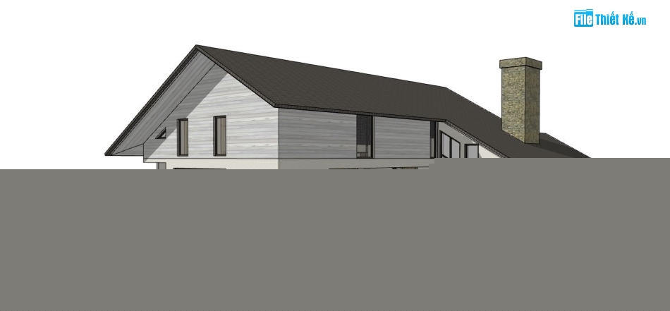file su biệt thự,sketchup biệt thự,model su biệt thự 2 tầng
