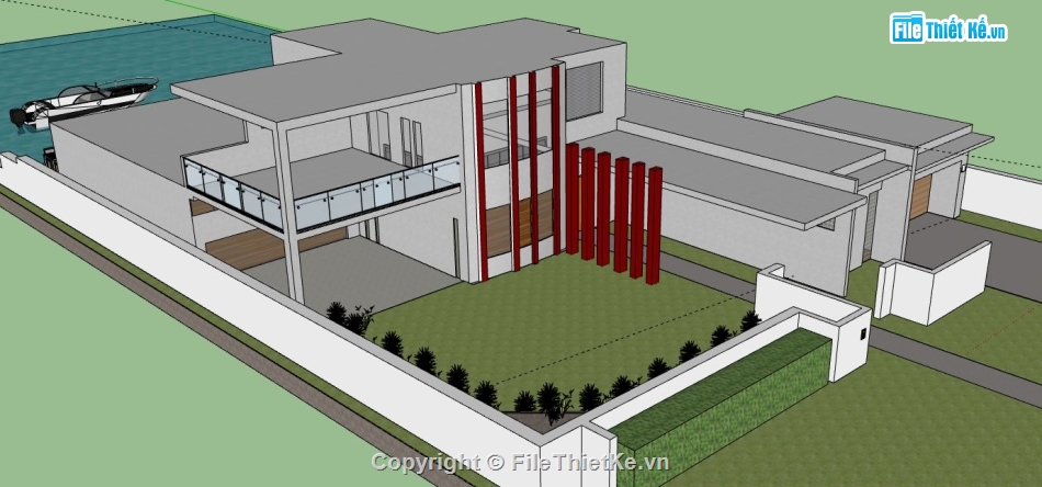 Biệt thự 2 tầng,model su biệt thự 2 tầng,mẫu biệt thự 2 tầng sketchup,file su biệt thự 2 tầng,biệt thự 2 tầng file su