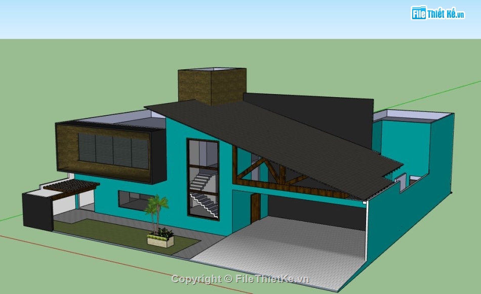 Biệt thự 2 tầng,file sketchup biệt thự 2 tầng,biệt thự 2 tầng model su,sketchup biệt thự 2 tầng,biệt thự 2 tầng file su