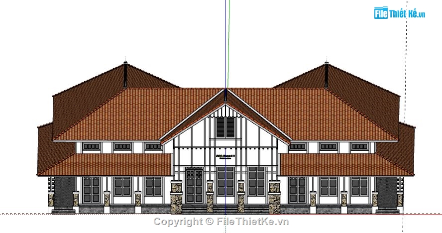 Biệt thự 2 tầng,model su biệt thự 2 tầng,biệt thự 2 tầng file su,sketchup biệt thự 2 tầng