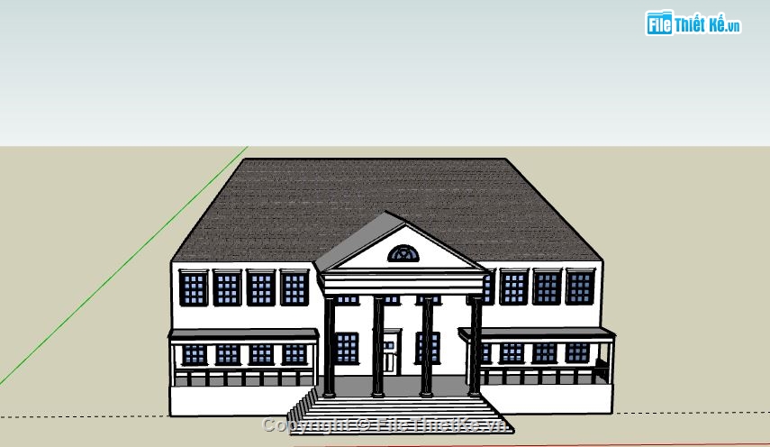 Biệt thự 2 tầng,model su biệt thự 2 tầng,biệt thự 2 tầng sketchup